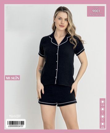 Молодежная муслиновая пижама с шортами LULL(MIHRA) 9001-3 9001-3 фото