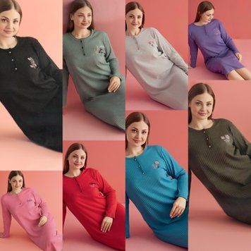 Нічна сорочка на довгий рукав Lila rprgu-05 фото